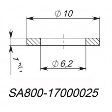 Шайба 6.2x10x1мм, медь (SA800-17000025)