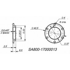 Втулка КПП установочная 25.5х33х6.5мм (SA800-17000013)